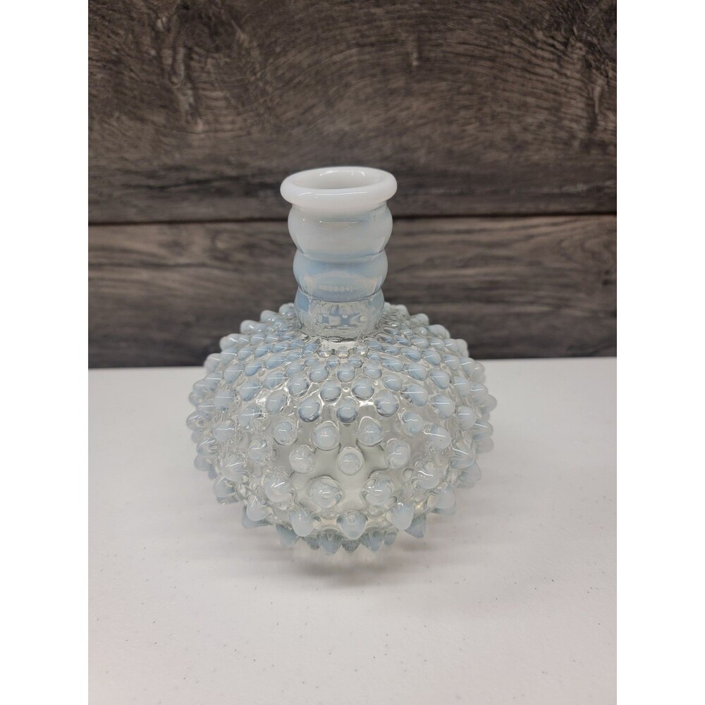 Vintage Fenton Hobnail White Milk Glass Perfume Bottles (2)
